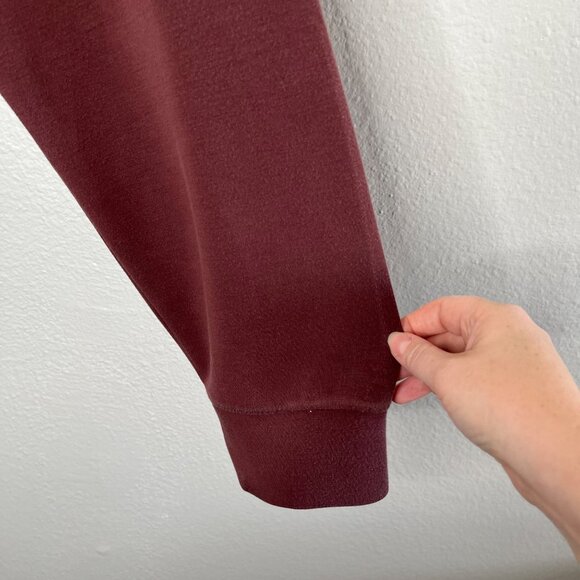 Spanx AirEssentials Half-Zip Pullover Sweatshirt Chocolate Brown Size 2X - Picture 5 of 12